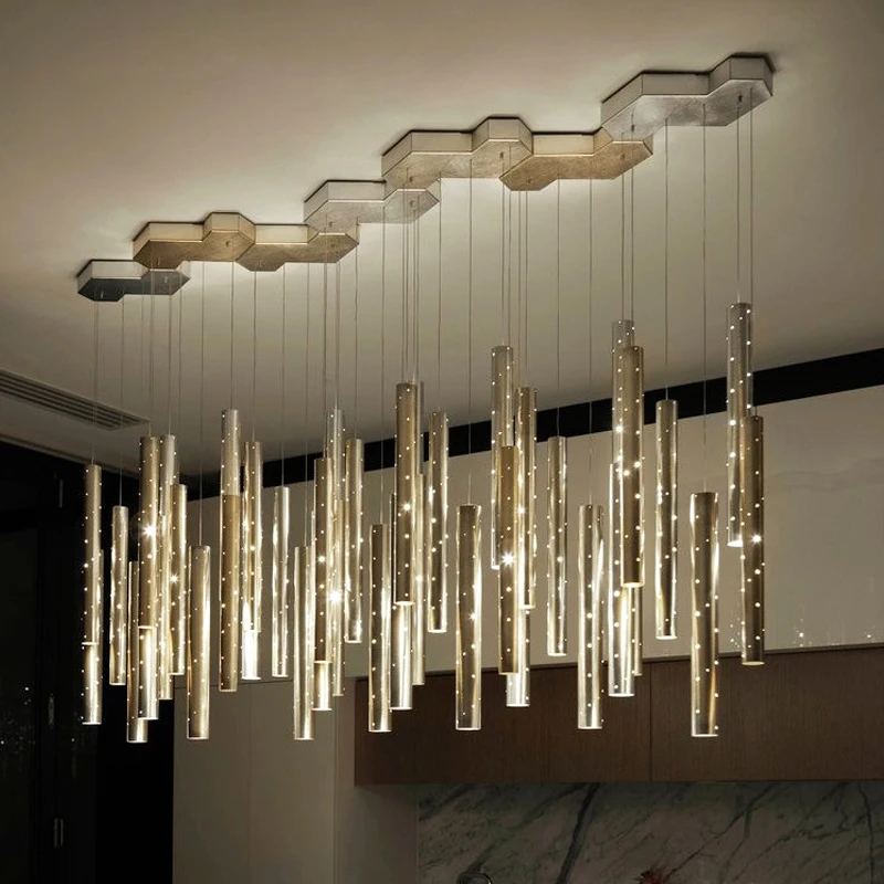 

Dining room LED Chandelier lighting Modern Nordic gold/silver combinable chandelier living room home decoration bar lighting