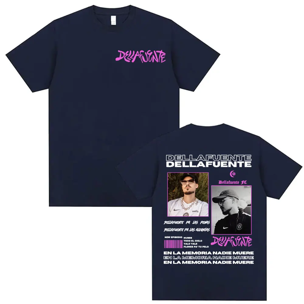 Rapper Dellafuente Tour Cover Graphic T Shirts Men's Clothing Harajuku Hip Hop Punk Oversized T Shirt Casual 100% Cotton T-shirt 2