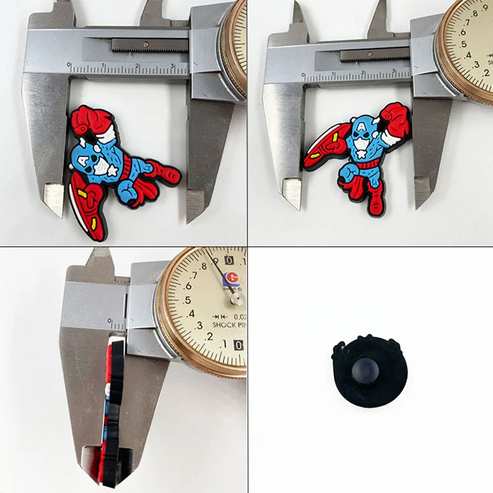 5-100PCS 디즈니 어벤저스 마블 슈퍼 히어로 신발 참 믹스 도매 PVC 장식 분리형 DIY 키드 방수 크리스마스 선물