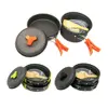Camping Cookware Frying Pan 2 Person Picnic Set DS200 Easy Carrying Pot Pan Set
