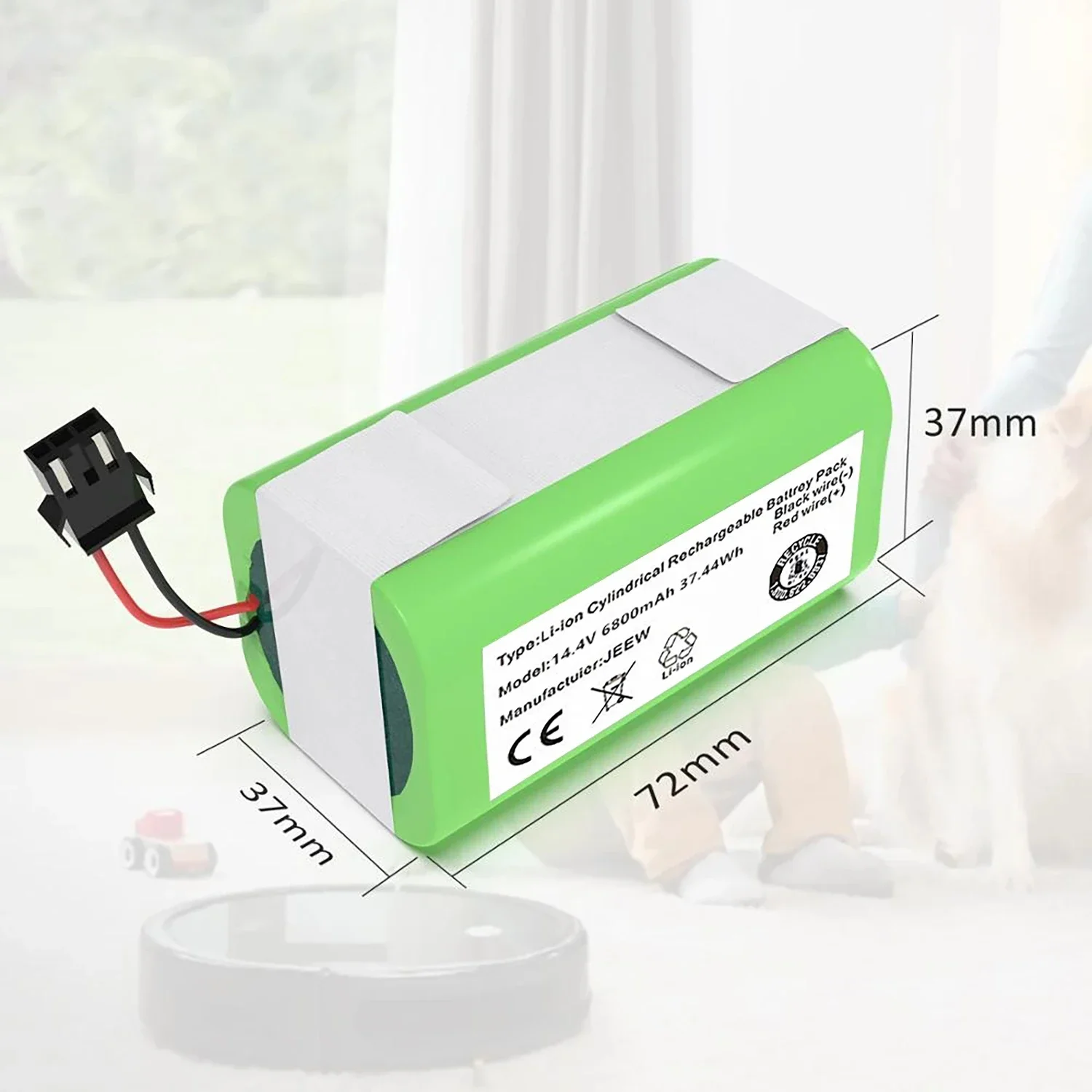 Bateria Li-ion para Excelência Conga Ecovacs Deebot N79s N79 Dn622 Robovac Eufy 11 11s 12 35c X500 4s1p 14.4v 6800mah
