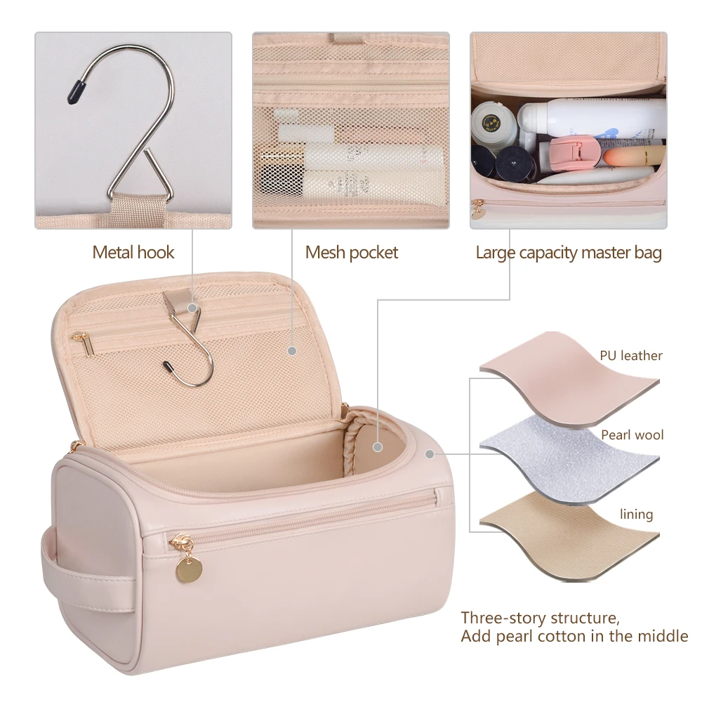 Chic Waterproof Hanging Toiletry and Makeup Organizer Bag