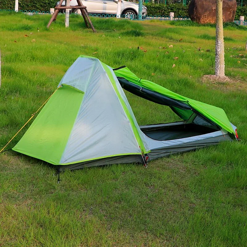 Alltel Genuine Ultra Light Outdoor Camping Mountaineering Outside Hiking Double Layer Aluminium Alloy Rod Single Person Tent