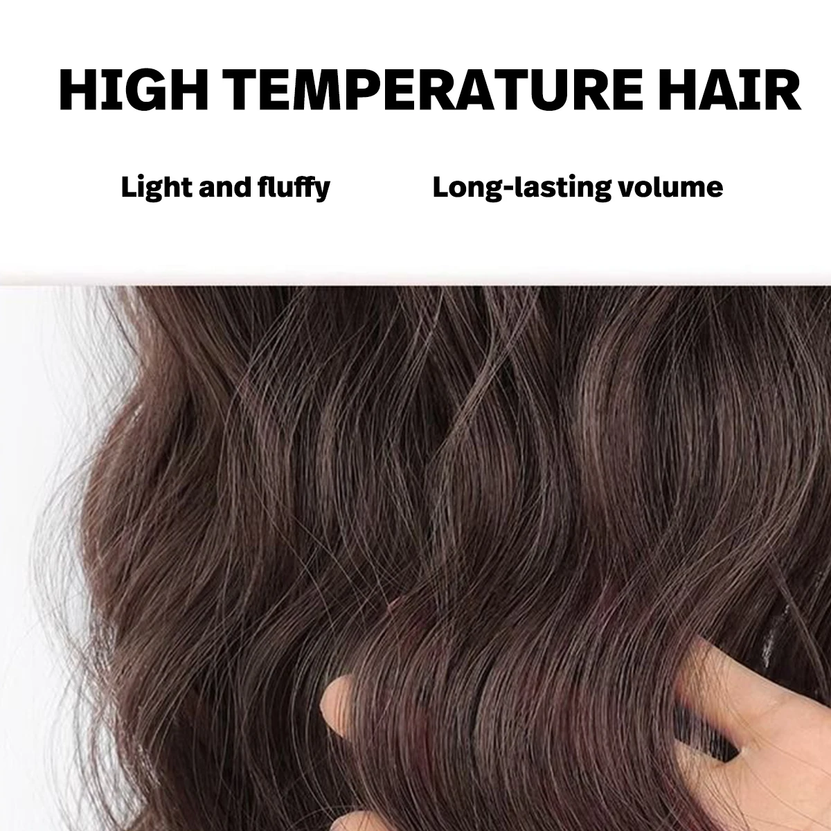 12-inch synthetic all-in-one hat wig women's navy hat winter warm short curly hair heat-resistant wig brown