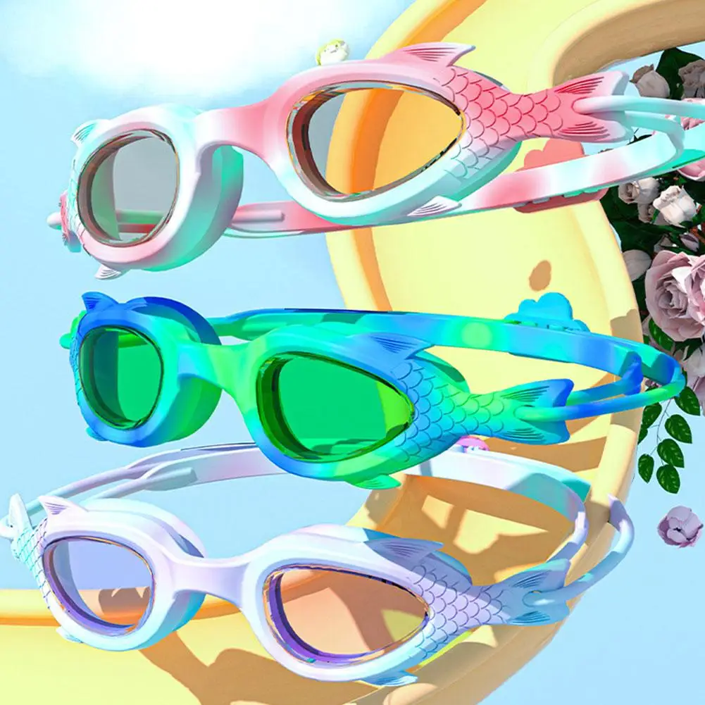 Cute Waterproof And fog-proof children's Swimming Goggles Learn Swimming Glasses Baby Cartoon Mirror Band Adjustabl