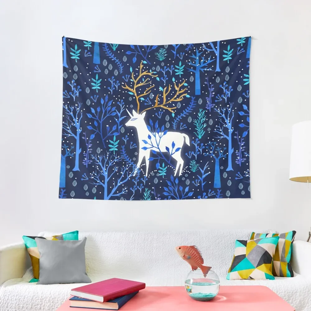 

Deericorn In Blue Tapestry Decorations For Your Bedroom Decoration For Rooms Tapestry