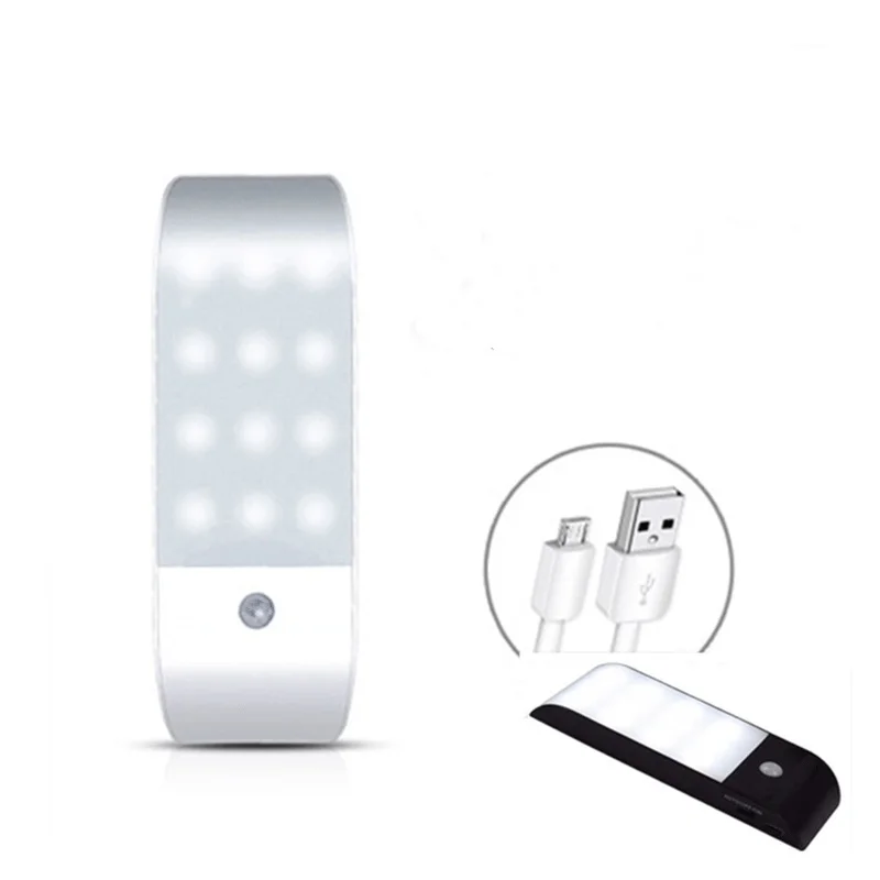 Home Human Infrared Induction Light Intelligent LED Cabinet Corridor Lamp USB Charging Body Motion Sensor Night Light
