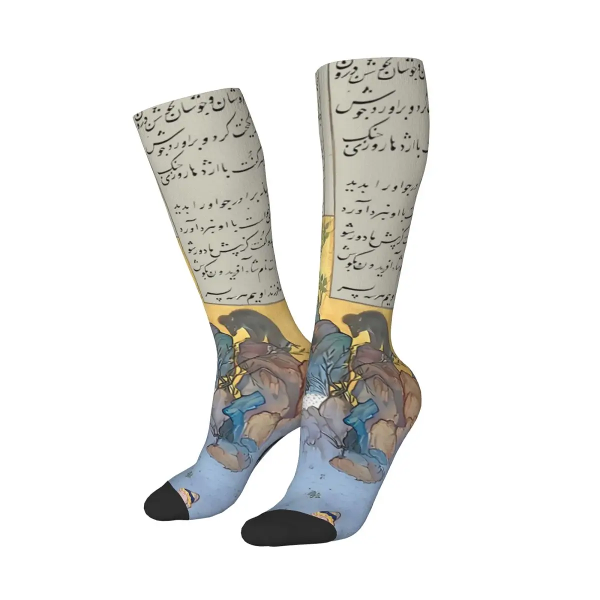 

Persian Persia Shahnameh Persian Poetry Men Women Socks Windproof Novelty Spring Summer Autumn Winter Stockings Gift
