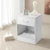 Nightstands Set  with Drawer for Bedroom, Wood Night Stand Set with Open Shelf, Modern Nightstand 2