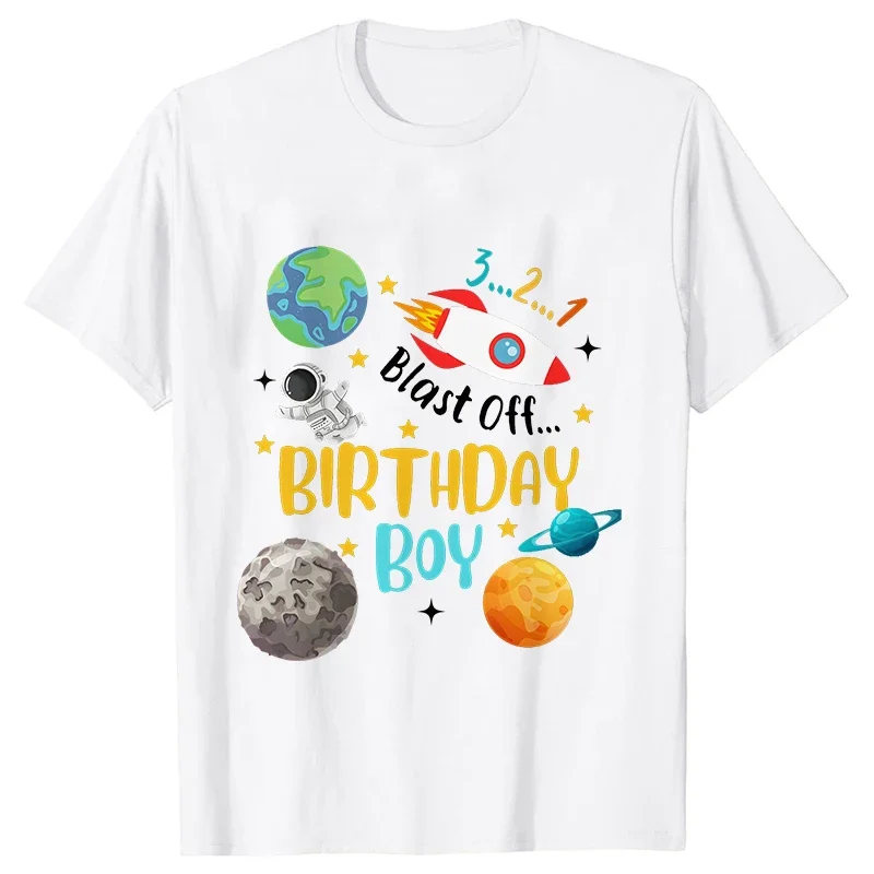 planet kyu Tシャツ　The Birthday Outer Space Planets Guide Shirt, 4 Year Old 4th Space Party