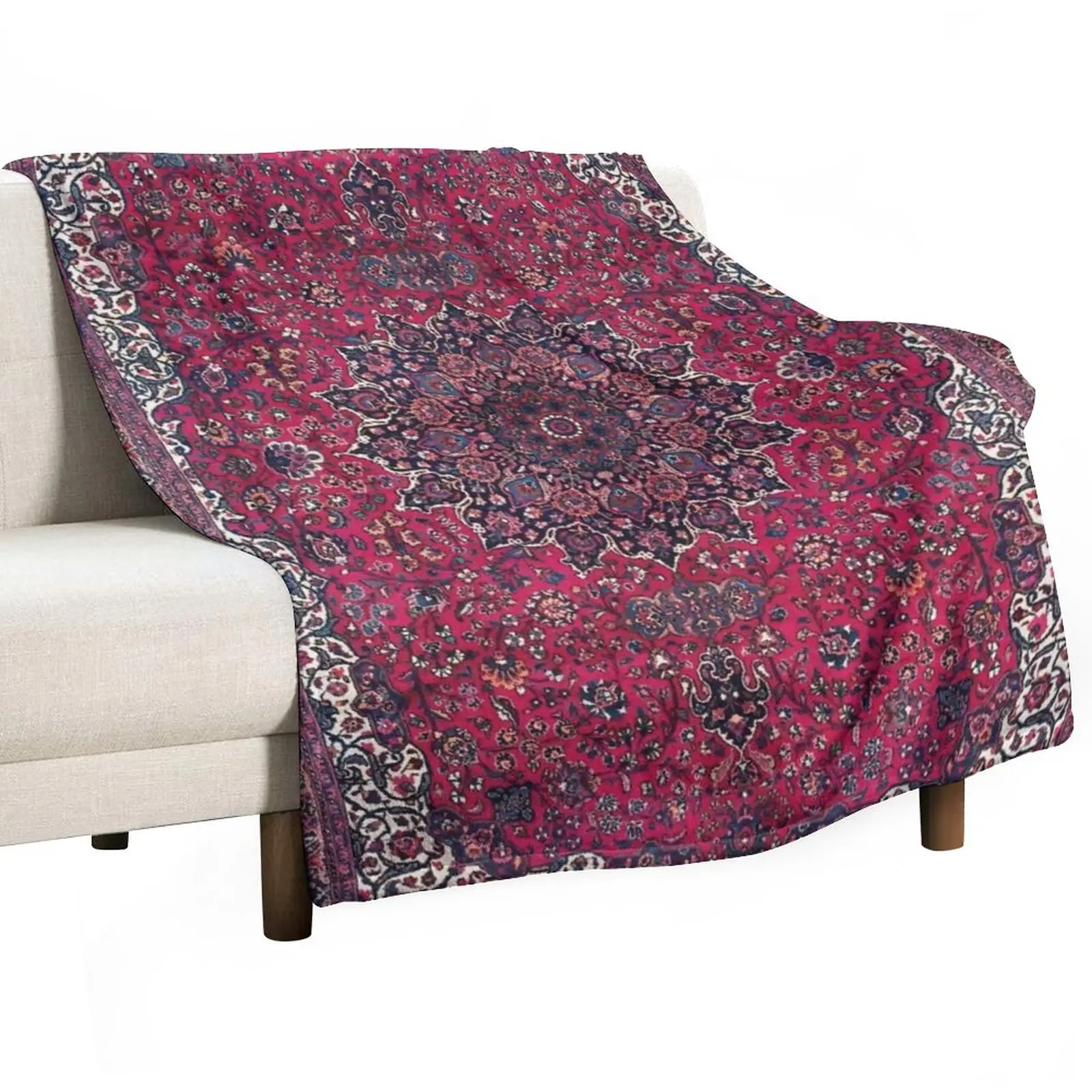 

Saber Meshed Persian Carpet Print Throw Blanket Decorative Bed Blankets Hairy Blankets Furry Blankets