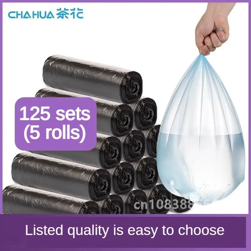 

CHAHUA Practical Bin Bag Household Kitchen Toilet Disposable Plastic Bag Office Dormitory Thickened Point Broken Type Flat Mouth