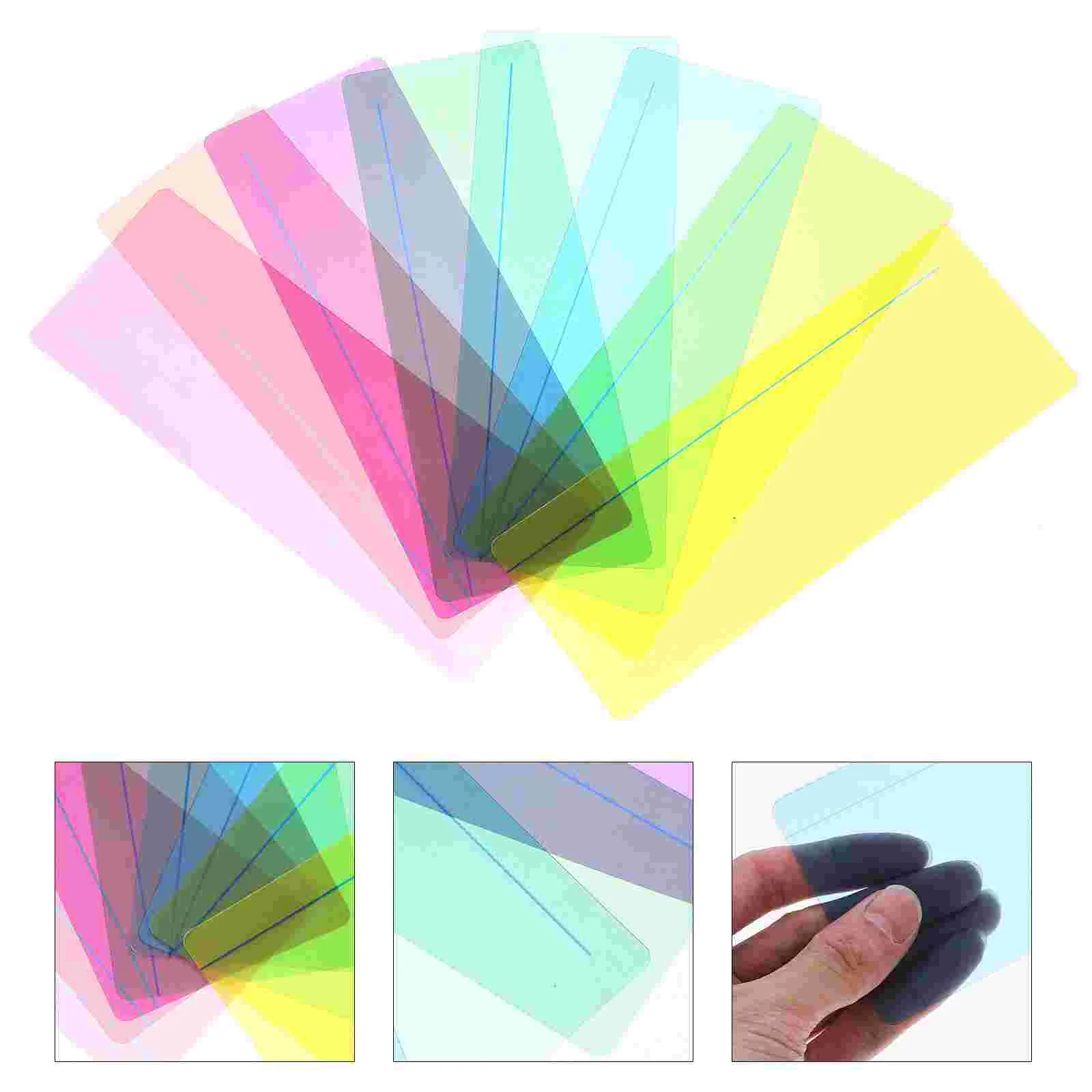 

8 Pcs Colorful Plastic Bookmarks Reading Tracking Strip Student Page Marker Guide Strips for Kids Household Major