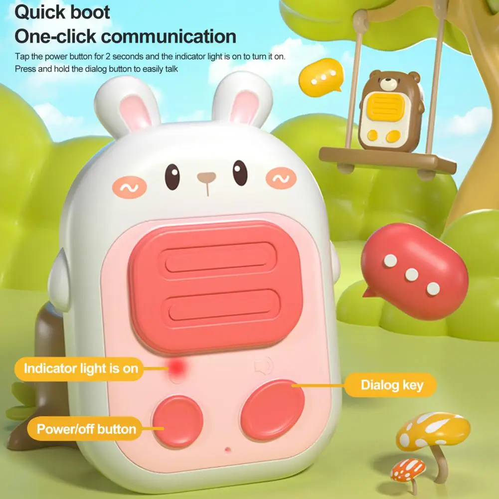 Cute Children Walkie Talkie Toy Indoor Outdoor Parent-Child Interactive Wireless Electric Toy Portable Interphone Children Gift 4