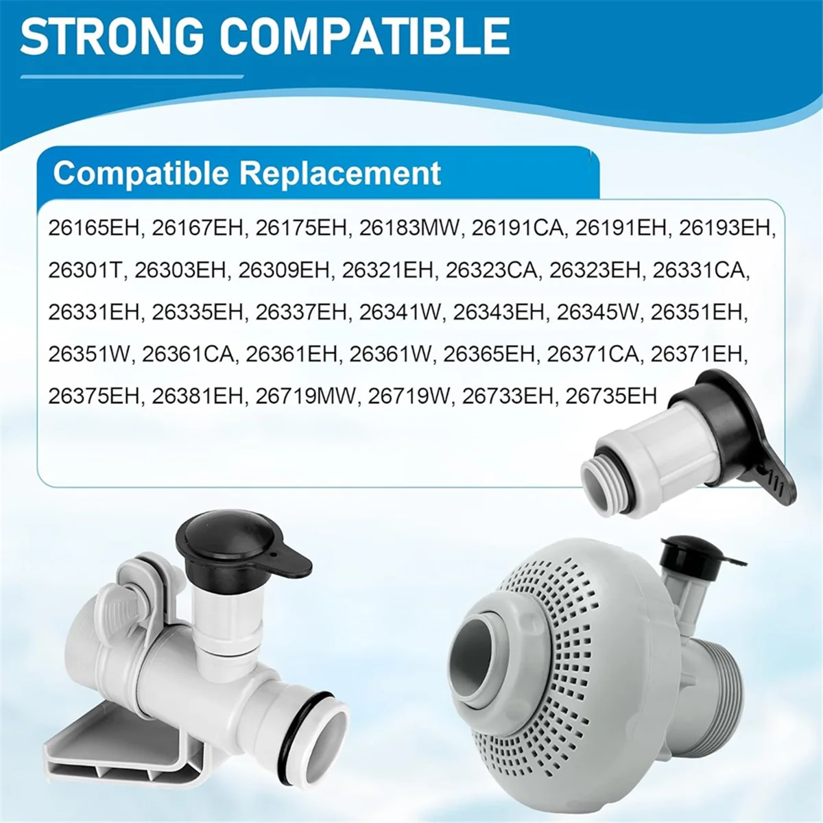 Air Jet Valve & Air Jet Valve Cap for Intex Above Ground Pool Inlet Compatible with 26165EH 26167EHJAS