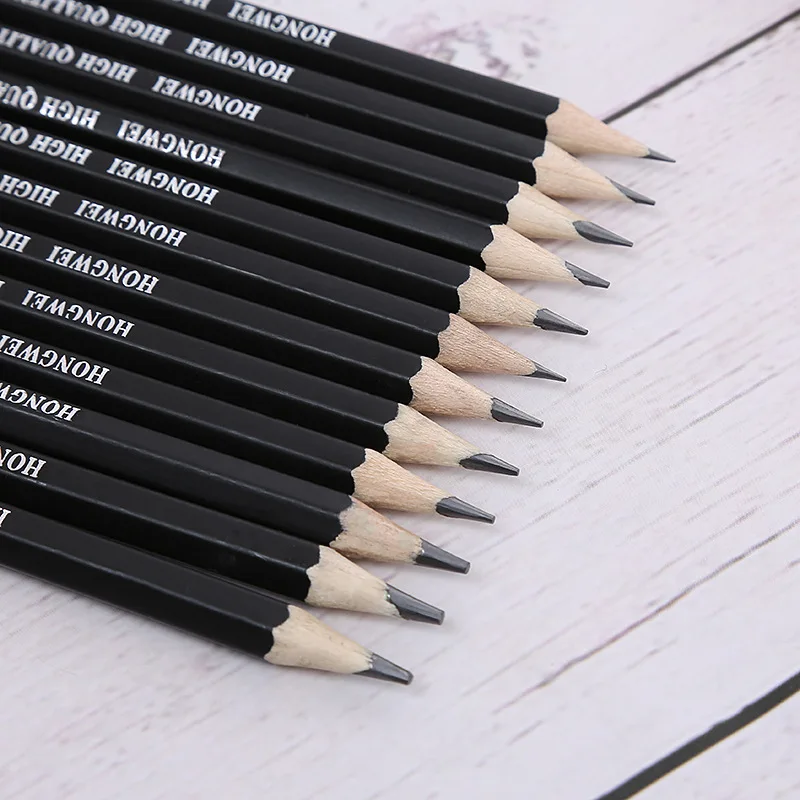 12pcs Professional Sketch Pencils Set, Cartoon Stationery, 2h-8b Boxed  Sketch Drawing Art Pencils