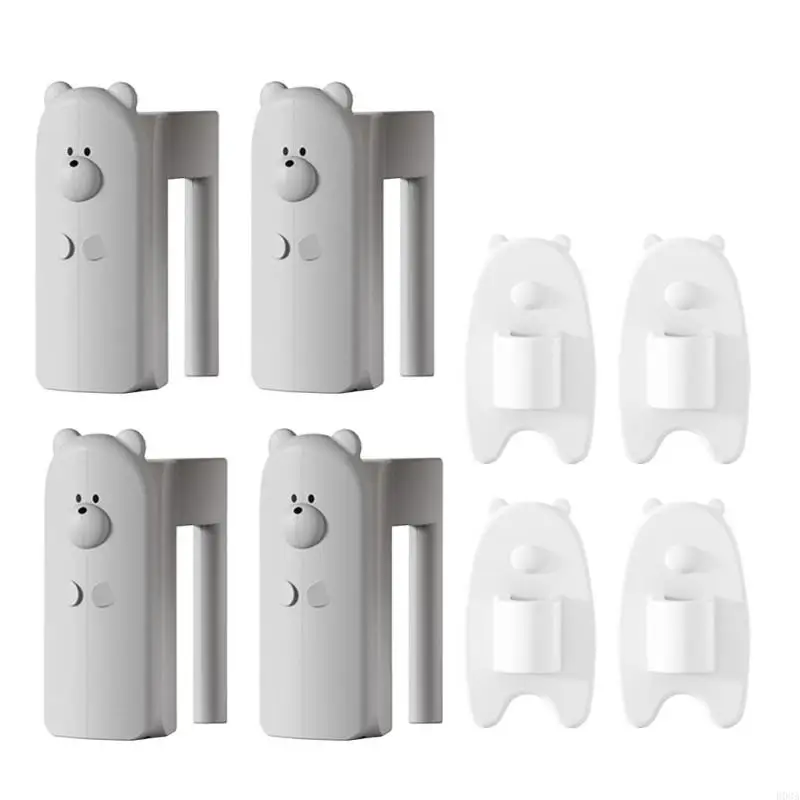 4Pcs Door Stoppers Baby Safety Door Lock Guard Cartoon Bear Finger Protector Pinch Guard for Kid Finger Protections