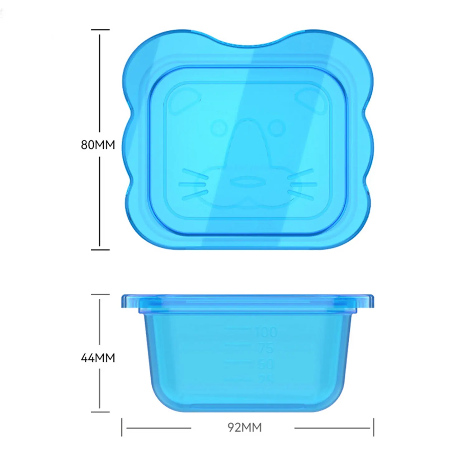 Baby Lion Complementary Food Box Baby Food Container Fresh Storage Box Refrigerated Microwaveable