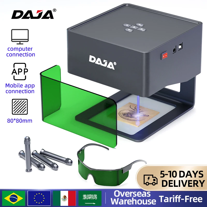 

Лазерный гравер DAJA с ЧПУ Diy DJ6, лазерный гравировальный станок 3000 МВт, быстрый мини-принтер, резак с логотипом, деревообрабатывающий станок для дерева и стекла