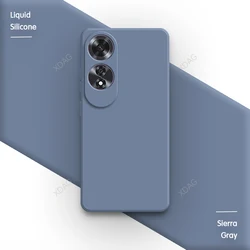 Elegant Liquid Silicone Candy Back Cover with Camera Protection and Simple Fashion Design for OPPO A60 (4G) (Sierra Gray)