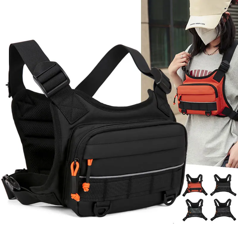 Front Chest Bag Camping Vest Backpack for Men Women Running Tactical Pack Sports Outdoor Cycling Running fishing Travel Rig Bag