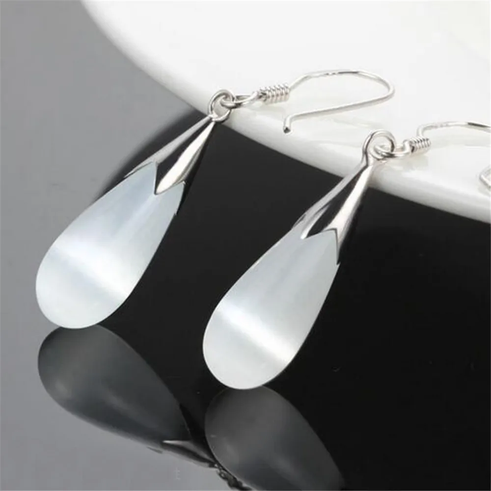 Women Jewelry Plated Solid Opal Cat Eye Stone Dangle Drop Earrings Wedding Jewelry Boho Elegant Christmas Korean Fashion