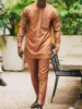 Traditional African Outfits for Men - Comfortable Dashiki Sets with Matching Shirts and Pants with Unique Patterns 1