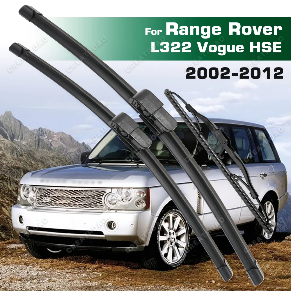 GREATROAD Scheibenwischer LHD & RHD Vorder- und Hinterwischerblätter-Set für Range Rover L322 Vogue HSE 2002–2012 Windschutzscheibe Windschutzscheibe Fenster