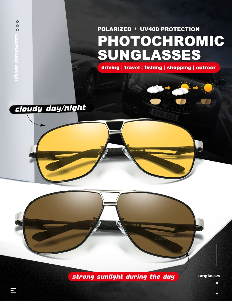 Occhiali da sole fotocromatici polarizzati CRSD occhiali che