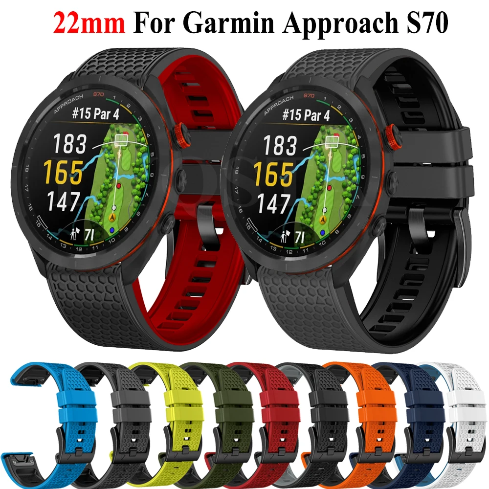 Cinturino In Silicone Quickfit 22Mm Per Garmin Approach S70 S62 Instinct 2 Forerunner 965 955 945 935 Braccialetto Epix Pro 47Mm