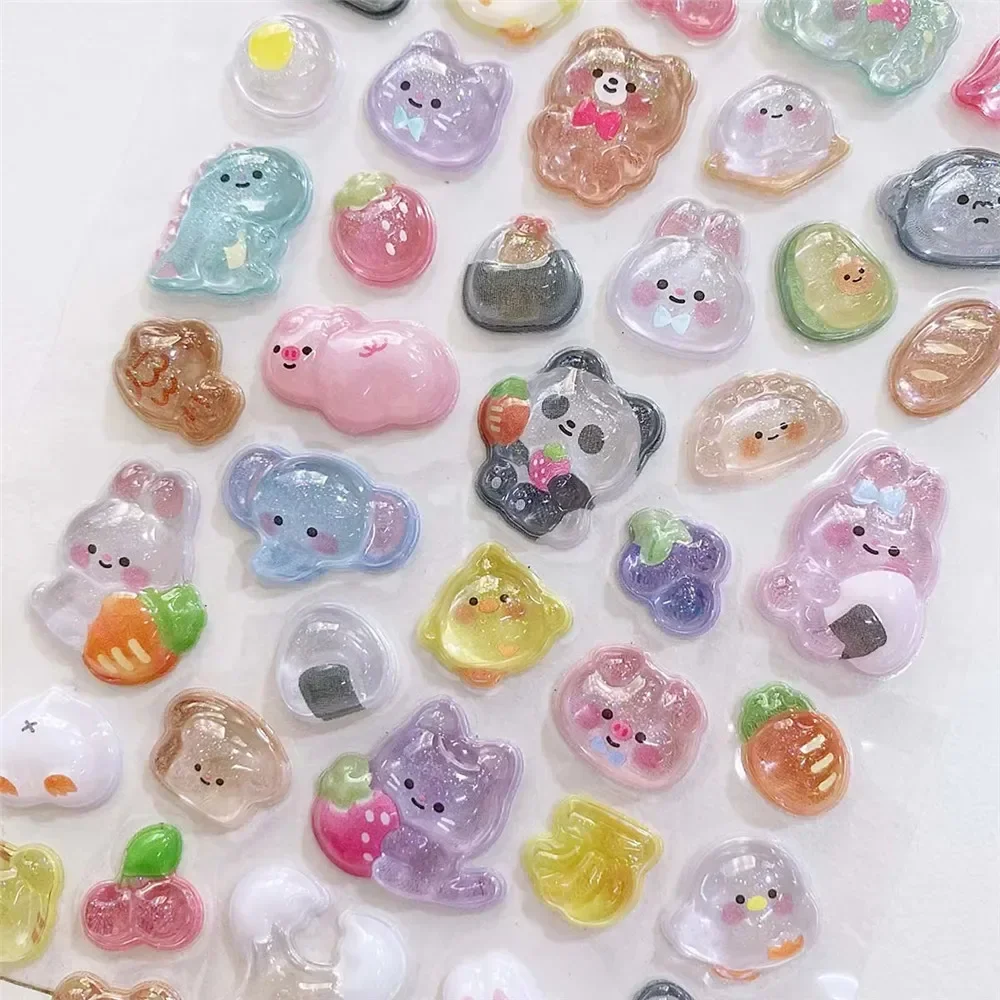 Candy Stickers 3D Embossed Pink Scrapbook Ghost Rabbit Water Drops Diy Journal Stickers Decor 1pc cartoon stickers decorative stickers self adhesive stickers stationery stickers paper stickers adhesive stickers decorative labels stickers cartoon sticker handbook stickers diy scrapbooking accessories