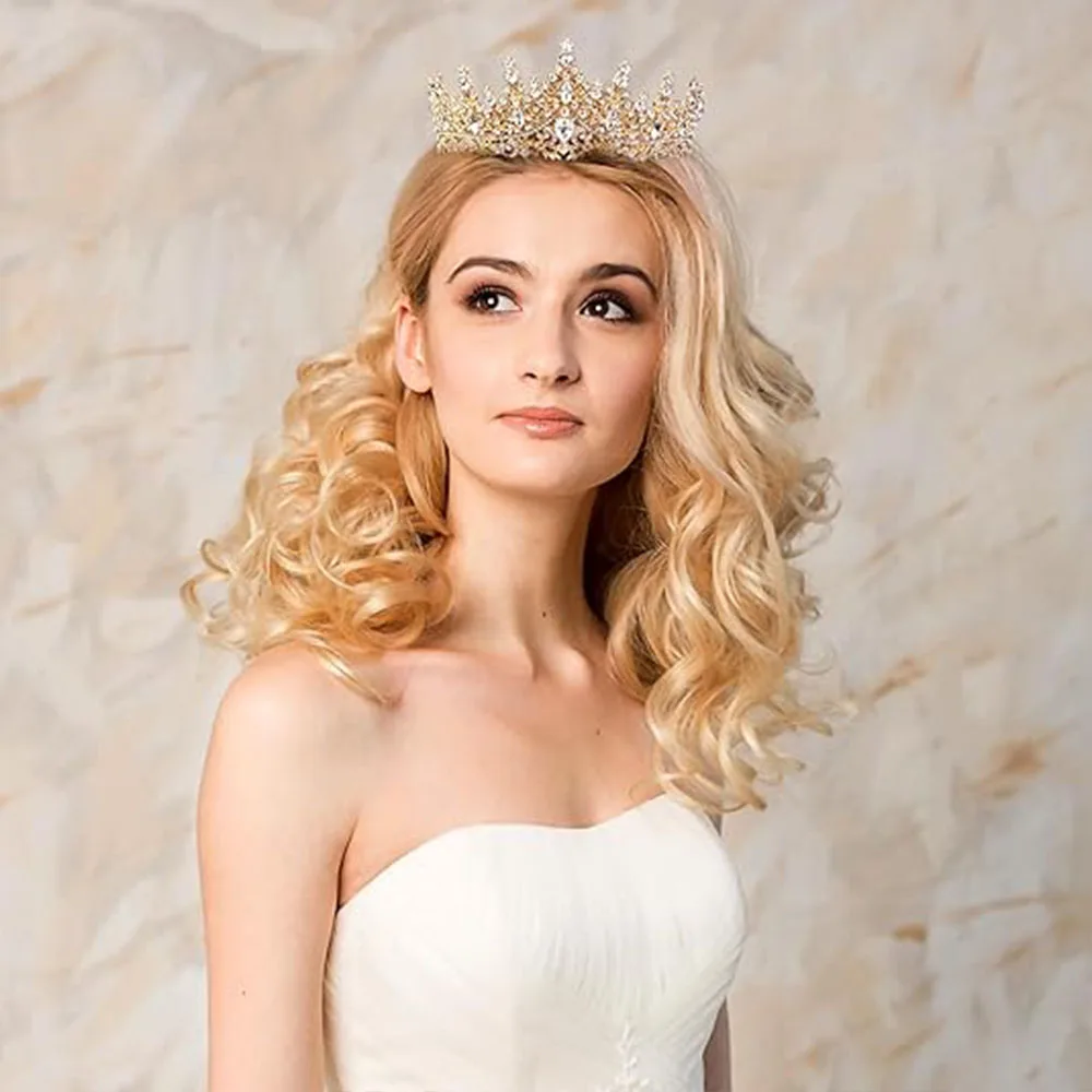 Corona De Tiara Verde Para Mujer, Coronas De Reina De Cristal, Tiaras De Princesa