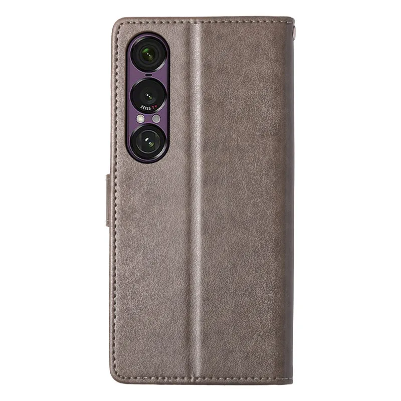 Deluxe Embossed Leather Flip Phone Case with Magnetic Wallet & Card Slot