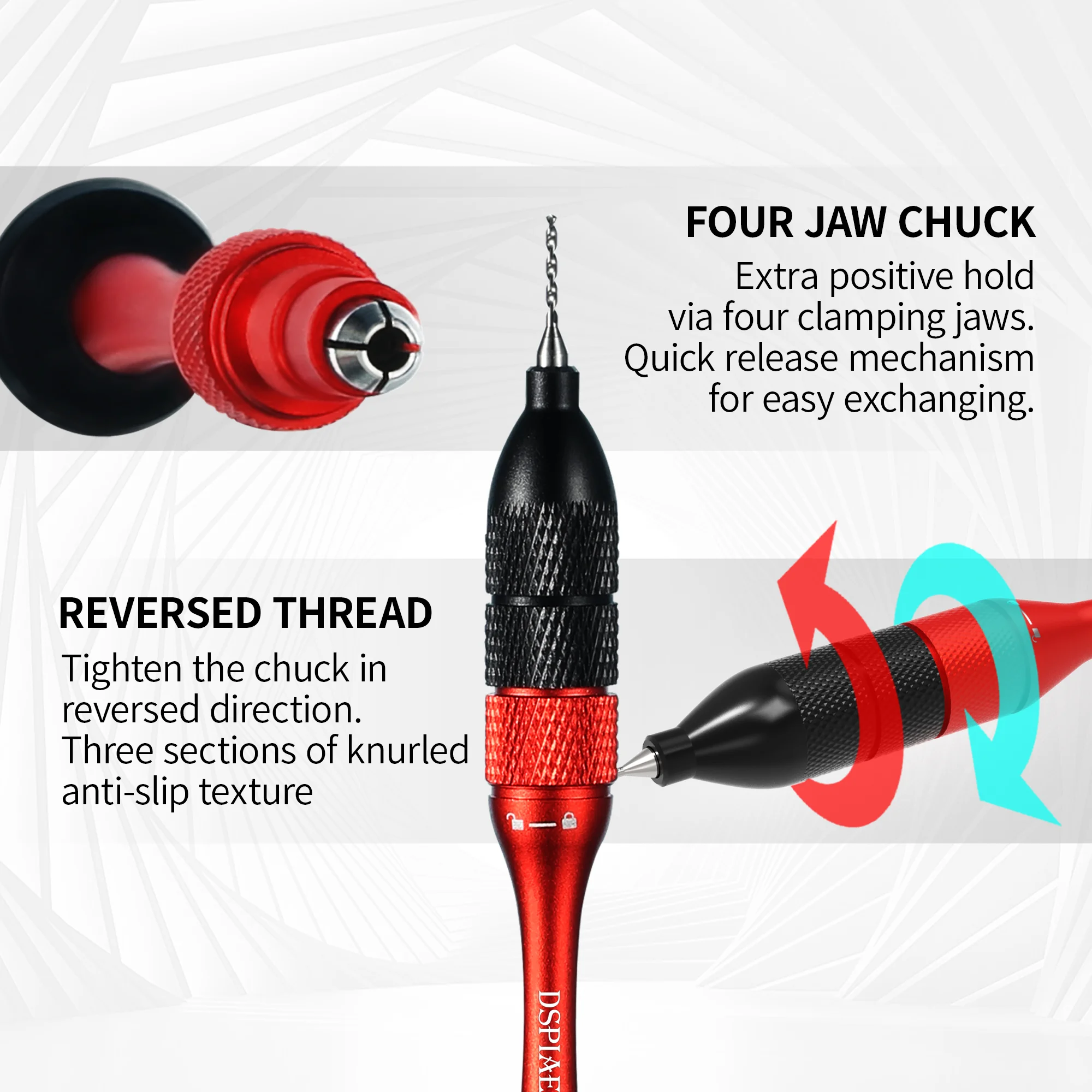 Precision Aluminum Alloy Hand Drill Set for Gundam Model