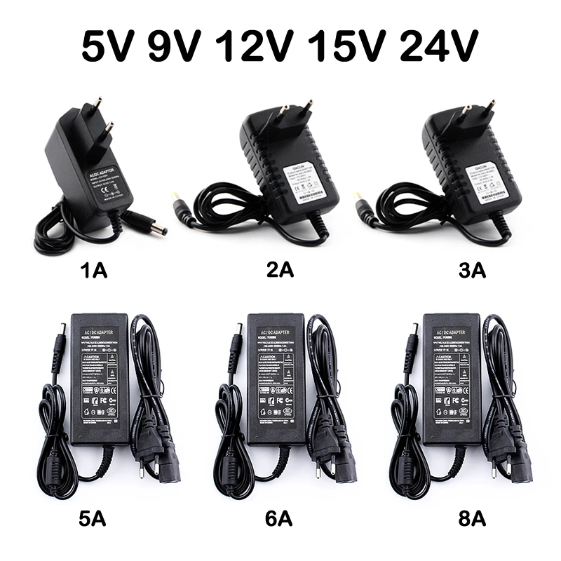 Led Power Supply Adapter,1a 2a 3a 4a 5a 6a 8a 10a ,ac To Dc Adapter 5v 9v 12v 15v 24v Led