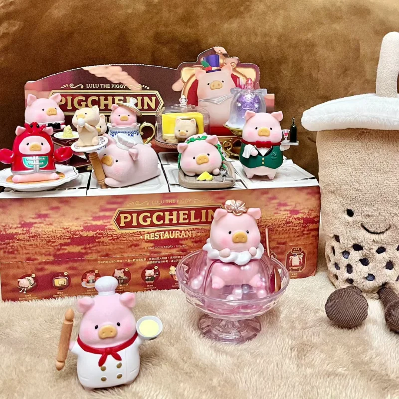 

Консервированная свинья Lulu глухая коробка пятизвездочная аниме-фигурка пигchelin, кавайная модель, украшение, коллекционные игрушки для комнаты, подарки