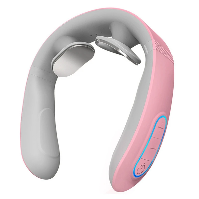 

Smart Electric Neck Massager Low Frequency Magnetic Hot Compress Magnetic Pulse Cervical Pink