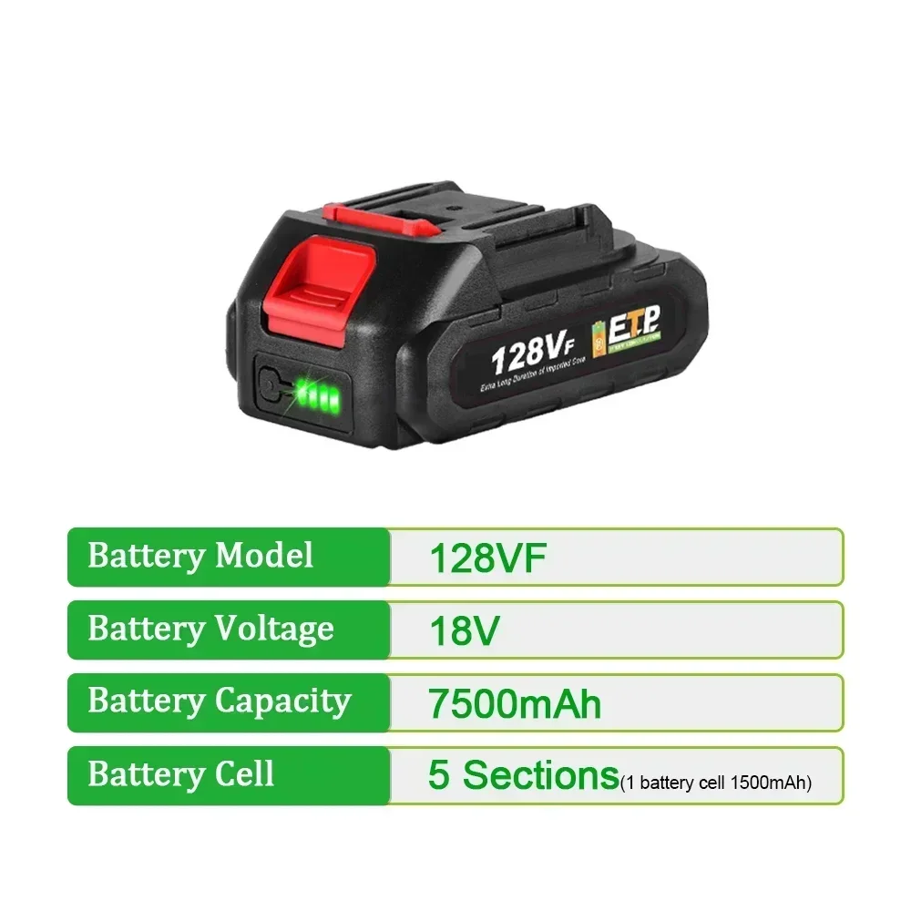 Rechargeable Lithium Ion Battery 18V 388VF 22500mah 15000mAh 928VF 128VF For Makita BL1830 BL1840 BL1850 Power Tool Battery power tool battery rechargeable battery