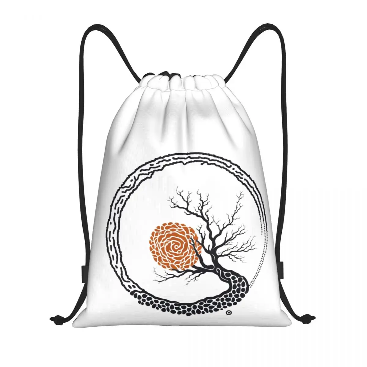 

Enso Circle And Bonsai 5 Drawstring Bags Gym Bag Graphic Cool Backpack Humor Graphic Infantry pack Firm Korean style