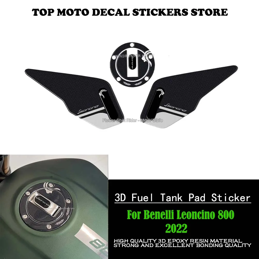 

3D Resin Motorcycle Gas Fuel Tank Pad Protector Decal Waterproof Stickers Kit for Benelli Leoncino 800 e 800 Trail dal 2022
