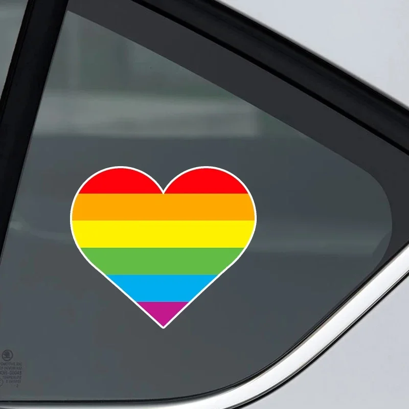 프라이드 자동차 스티커 비닐 데칼 방수 스크래치 방지 차량 및 오토바이용 - LGBTQ+ 친화적인 차량 그래픽