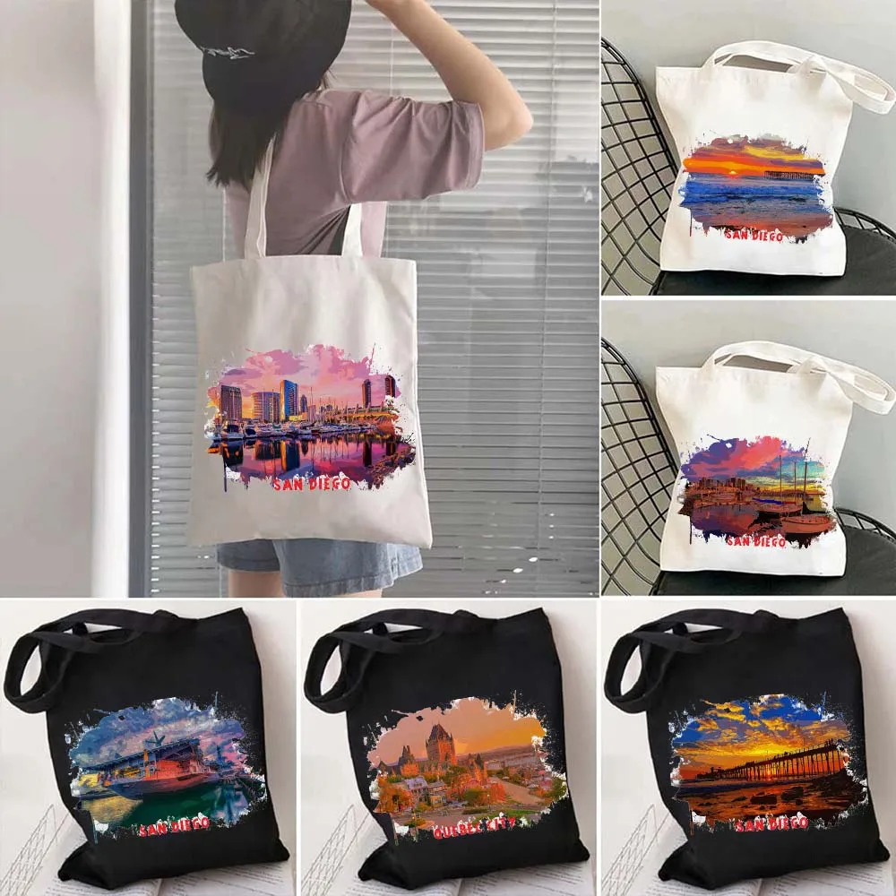 SanDiegoCaliforniaUSACitySightsUnitedStatesWatercolorInkOil