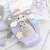 MINKYS Kawaii Fluffy Cat Puppy 3 inch Kpop Photocard Holder Photo Card Holder Bag Pendant School Stationery 3