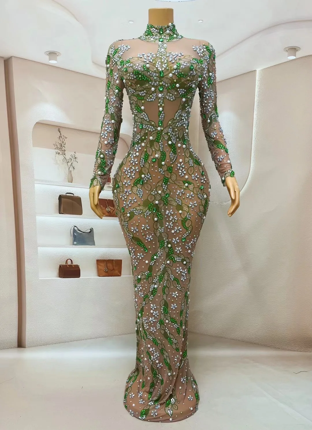 

GreenSharon Tight Leotards Glitter New Year Weding Party Evening Dress Club Fancy Sequin formal occasion Birthday Sexy costume