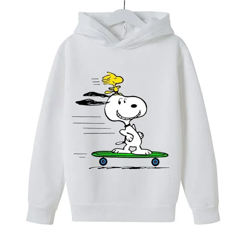 thumbnail image 1 of Sudadera con capucha para niños y niñas, de Snoopy, de dibujos animados blancos, de anime, 2024, 1 of 4