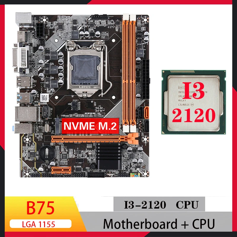 B75 1155 motherboards Com Core i3 2120 motherboards cpu ram kit lga