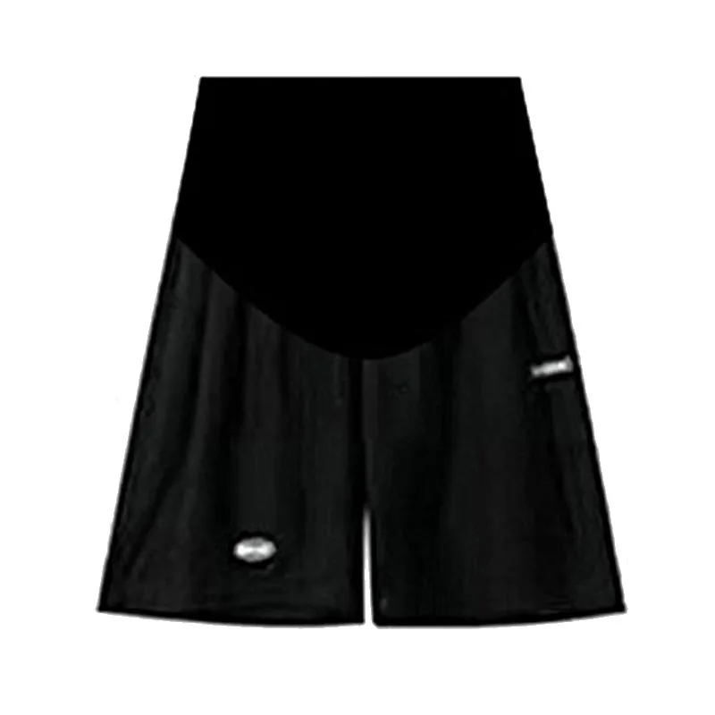 Sommer Casual Mutterschaft Kurze Hosen Breites Bein Lose Gerade Elastische Taille Bauch Kurze Hosen für Schwangere Frauen Schwangerschaft – Detail 9