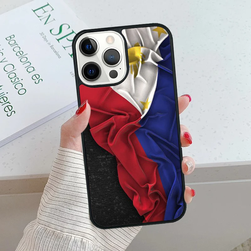 Philippines Flag Black Plastic Phone Case