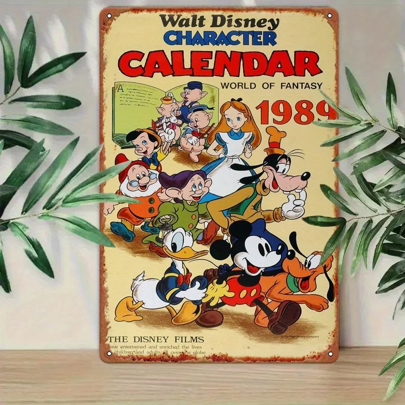 Надрукована жерстяна табличка з дюймовим принтом із класичною фантазійною тематикою, підходить для прикраси віталень і ігрових кімнат.