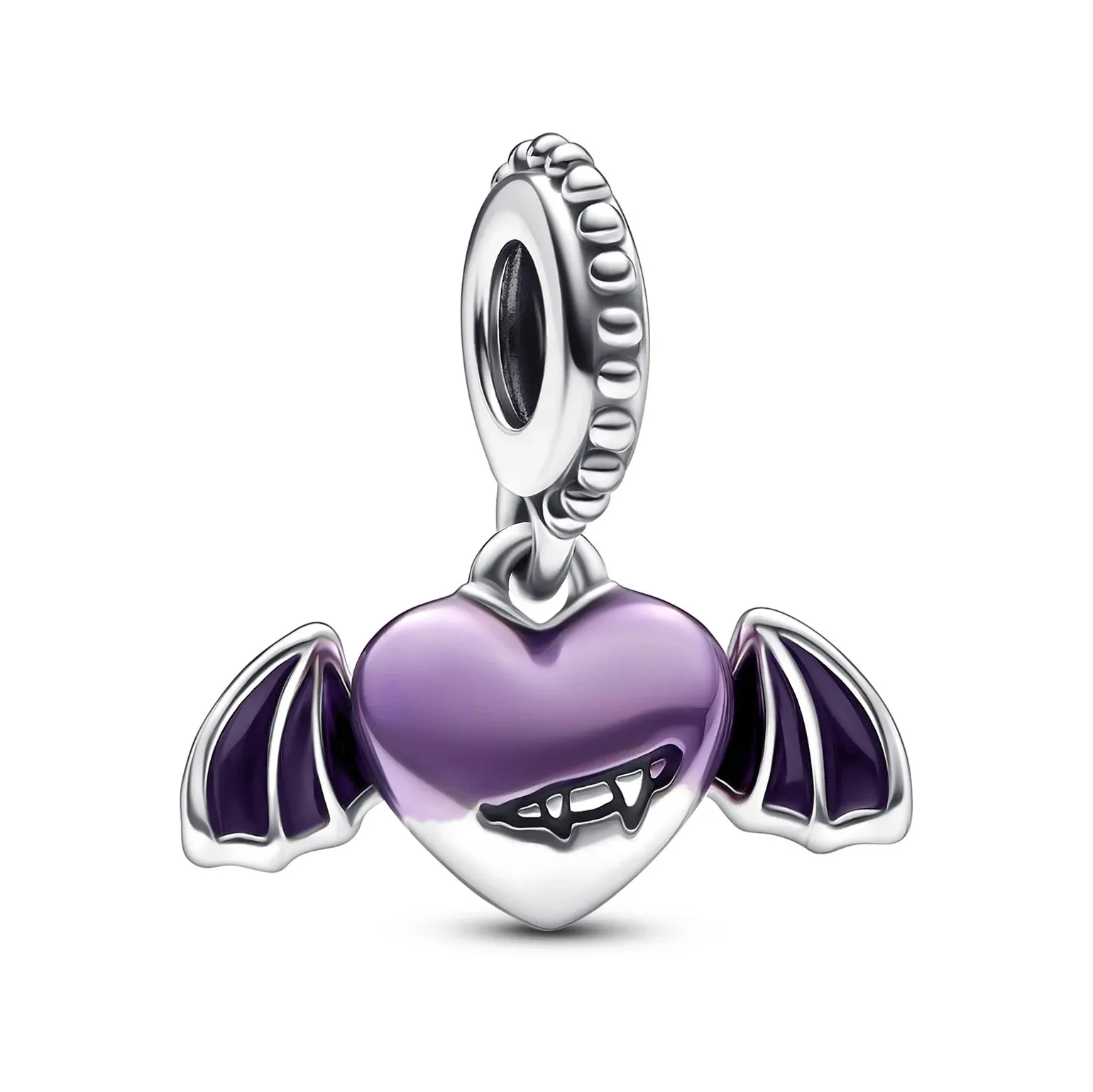 

Original Moments Vampire Winged Heart Dangle Bead Charm Fit Pandora 925 Sterling Silver Bracelet Bangle Diy Jewelry